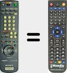 Replacement remote control for RMTV222D (147557822)