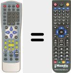 Replacement remote control for 9107
