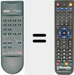 Replacement remote control for COLOUR TV FOR HOTEL