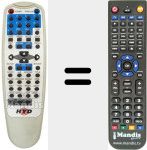 Replacement remote control for HYD-6803