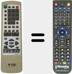 Replacement remote control for 6300