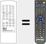 Replacement remote control for MULTI SYSTEM REMOTE