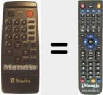 Replacement remote control for REMOTE CONTROL