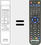 Replacement remote control for TV 502
