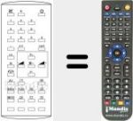 Replacement remote control for UNIVERSUM IR 5421
