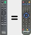 Replacement remote control for RMT-AH500U (1-493-544-11)