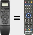 Replacement remote control for VEQ1873