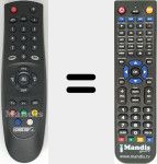 Replacement remote control for Echostar003