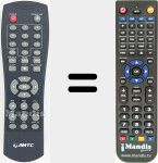 Replacement remote control for AMTC001