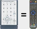 Replacement remote control for CMMRC