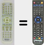 Replacement remote control for DVD-5008