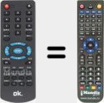 Replacement remote control for OK004
