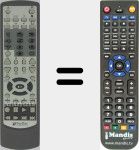 Replacement remote control for REMCON1433