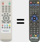 Replacement remote control for REMCON1678