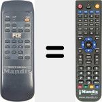 Replacement remote control for REMCON1713