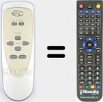 Replacement remote control for REMCON2044