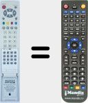 Replacement remote control for SS-9847 DVDIVX