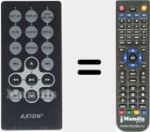 Replacement remote control for AXI001