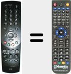 Replacement remote control for R-105