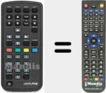 Replacement remote control for TUET150TV