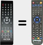 Replacement remote control for VEC1508P