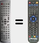 Replacement remote control for TVD1401