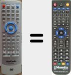Replacement remote control for MX-DVD8356