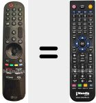 Replacement remote control for MR24GA (AKB76045003)