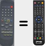 Replacement remote control for 14CX7