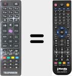 Replacement remote control for RC4849 (23253924)