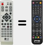Replacement remote control for 6710CMAQ06D