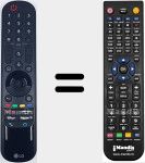 Replacement remote control for MR21GA (AKB76036201)