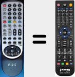 Replacement remote control for MW166M