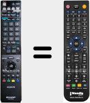 Replacement remote control for Aquos (RRMCGA841WJSA)