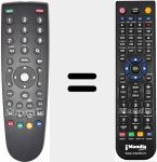 Replacement remote control for YE1187R (720117225800)