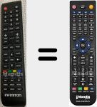 Replacement remote control for INTV-28L300