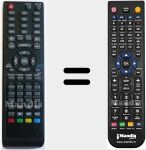 Replacement remote control for LEDTVDVD824D
