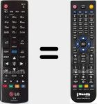 Replacement remote control for AKB73975761