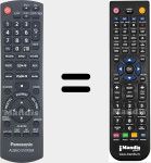 Replacement remote control for Audio System (N2QAYB000522)