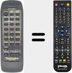Replacement remote control for RAK-CH426WH