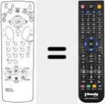 Replacement remote control for RC8X03NX