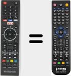 Replacement remote control for REMCON1467