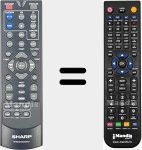 Replacement remote control for RRMCGA363AWSA