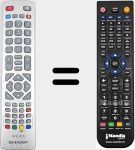 Replacement remote control for Aquos (SHWRMC0112)