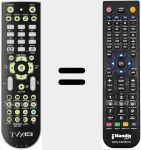 Replacement remote control for T vix M 6500 A