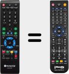 Replacement remote control for Icube2700