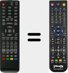 Replacement remote control for TVD-224 LED MP 01