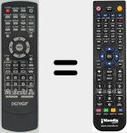 Replacement remote control for DVH7780D