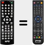 Replacement remote control for DVD-210 HZU