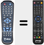 Replacement remote control for DVM-206